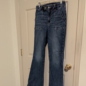 American Eagle Outfitters Dark Blue Flare Jeans